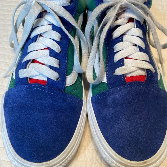 Vans Old Skool Yacht Club Skate Sneakers Size US Women 6.5 Colorful Suede Canvas - Picture 9 of 12